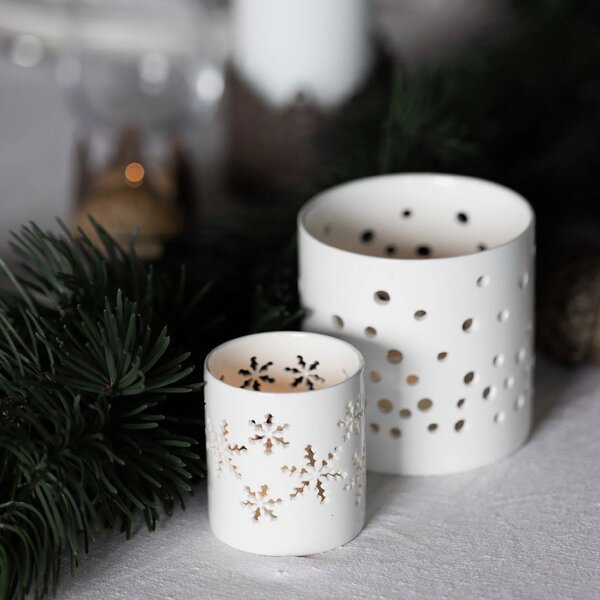Sögne Home Porcelánový svícen Christmas Snowflake - Small SGH111