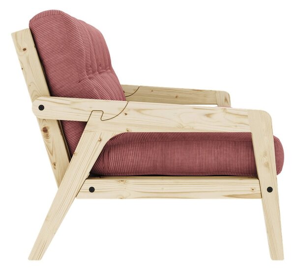 Růžová manšestrová rozkládací pohovka 204 cm Grab Clear – Karup Design