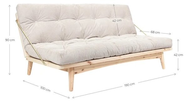 Růžová manšestrová rozkládací pohovka 190 cm Folk – Karup Design