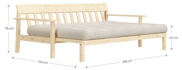 Manšestrová rozkládací pohovka v hořčicové barvě 218 cm Unwind – Karup Design