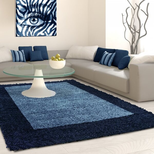 Ayyildiz, Kusový koberec Life Shaggy 1503 navy, 100x200, modrá, ložnice