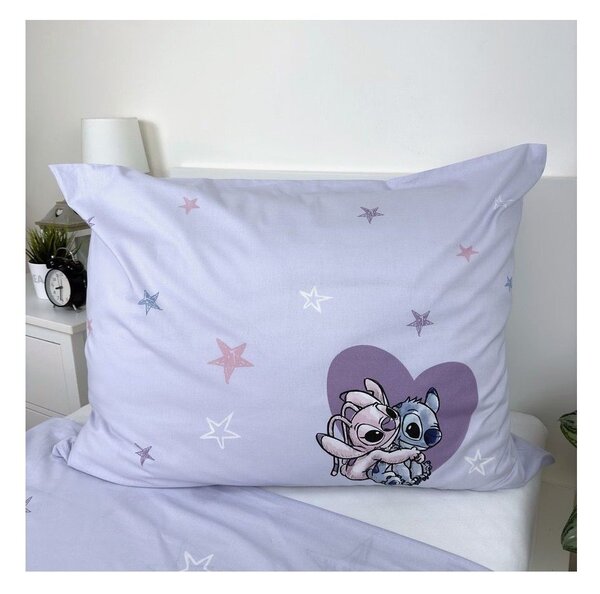Bavlněné dětské povlečení na jednolůžko 140x200 cm Lilo and Stitch "Heart" – Jerry Fabrics