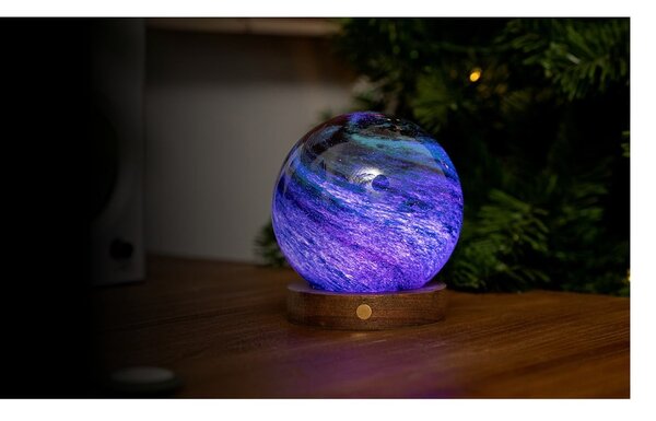 Tmavě hnědá/v tmavě přírodní barvě světelná dekorace na USB ø 12 cm Stellar Ocean – Gingko