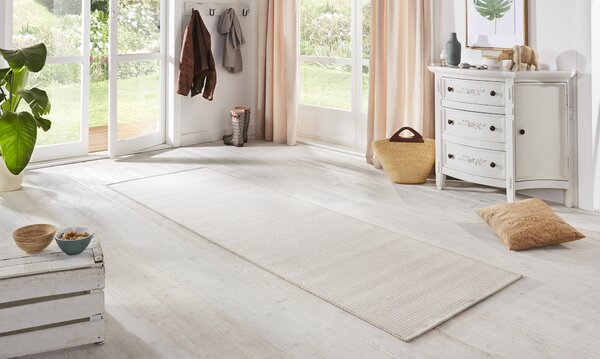 BT Carpet, Běhoun Nature 103531 Cream White – na ven i na doma, 80x150, bílá, chodba / předsíň