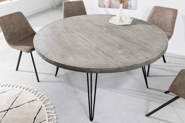 Designový jídelní stůl Shayla 120 cm šedé mango