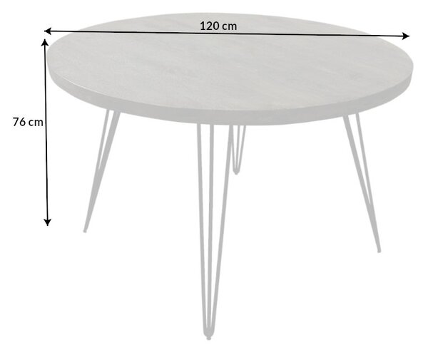 Designový jídelní stůl Shayla 120 cm šedé mango