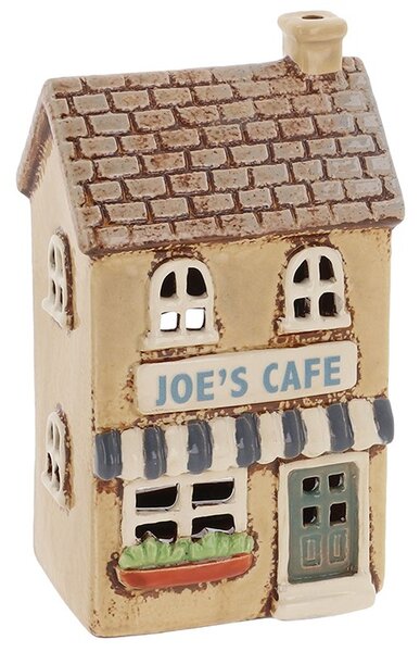 Keramický svícen Domek - Café 16 cm