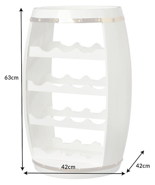 Regál na víno Winebar 63 cm bílý