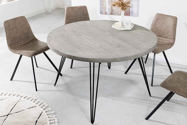 Designový jídelní stůl Shayla 80 cm šedé mango