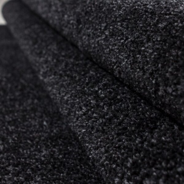 Ayyildiz, Kusový koberec Ata 7000 anthracite kruh, 120x120 (průměr) kruh, šedá, obývací pokoj