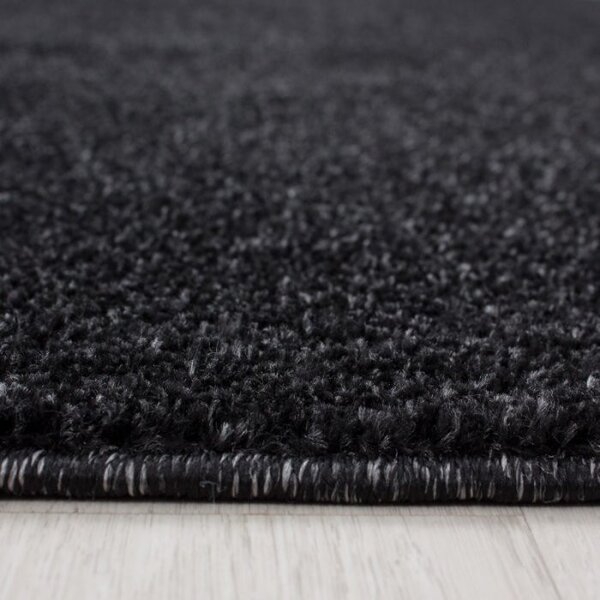 Ayyildiz, Kusový koberec Ata 7000 anthracite kruh, 120x120 (průměr) kruh, šedá, obývací pokoj
