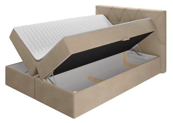 Americká manželská postel 200x200 LITZY 1 - růžová + topper ZDARMA
