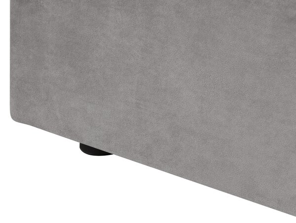 Postel s úložným prostorem Umělý samet VION 120 x 200 cm Šedá