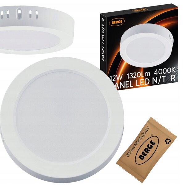 LED stropní svítidlo pro přisazenou montáž 12W 1320lm 4000K neutrální bílá kruh ECOLIGHT