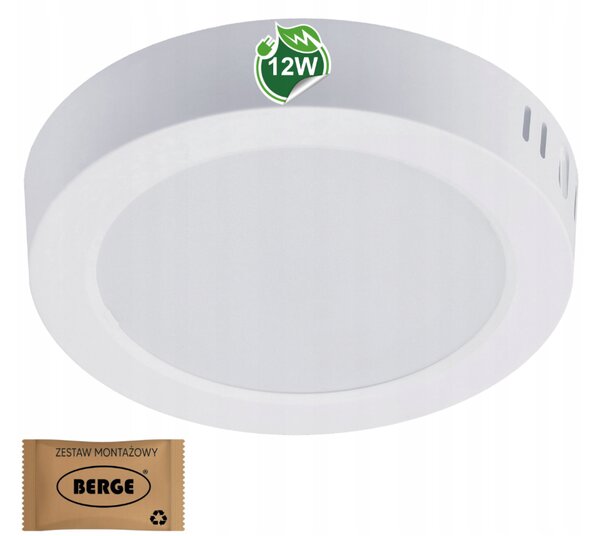 LED stropní svítidlo pro přisazenou montáž 12W 1320lm 4000K neutrální bílá kruh ECOLIGHT