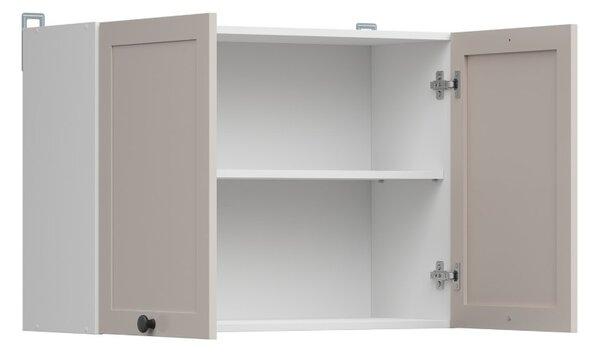 Junona Ramka horní skříňka 80 cm, bílá/kašmír