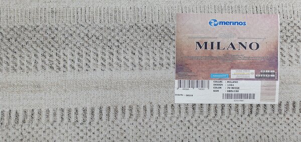 Medipa (Merinos), Kusový koberec Milano 1451/70 Beige, 80x150, šedá, chodba / předsíň