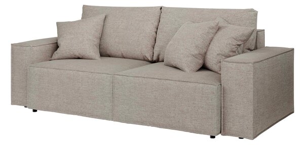 Rozkládací třímístná pohovka Melow s úložným prostorem 250 cm světle šedá