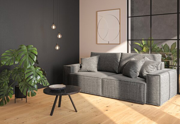 Rozkládací třímístná pohovka Melow s úložným prostorem 250 cm oranžová