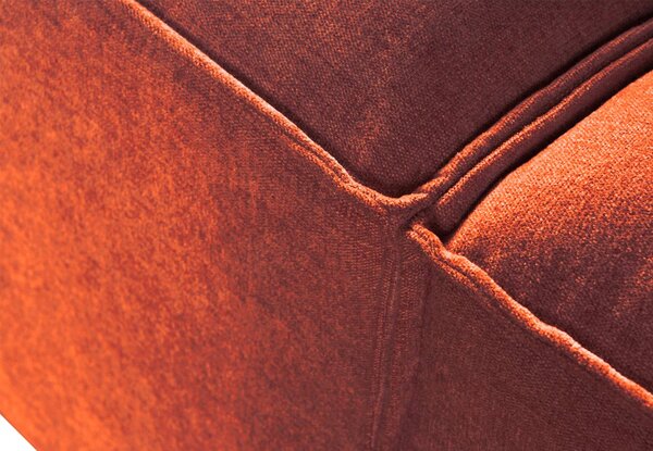 Rozkládací třímístná pohovka Melow s úložným prostorem 250 cm oranžová