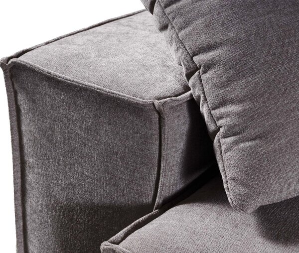 Rozkládací třímístná pohovka Melow s úložným prostorem 250 cm šedá