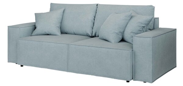 Rozkládací třímístná pohovka Melow s úložným prostorem 250 cm modrá