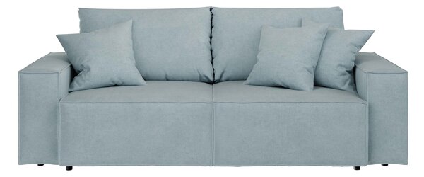 Rozkládací třímístná pohovka Melow s úložným prostorem 250 cm modrá