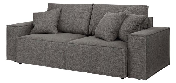 Rozkládací třímístná pohovka Melow s úložným prostorem 250 cm šedá