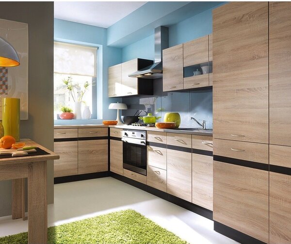 Junona Line skříňka BBL DNW/100/82 L, wenge/dub sonoma