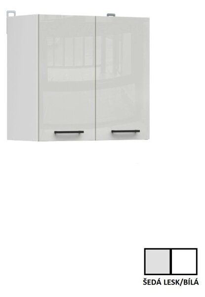 Junona Line Tafla skříňka G2D/80/57, bílá/světle šedý lesk