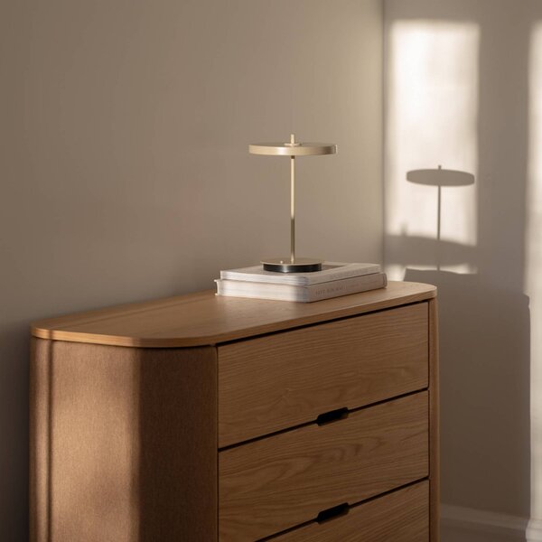UMAGE LED dobíjecí stolní lampa Asteria Move clay brown uni, 31cm, stmívatelný, Hnědá / rez, Obývací pokoj / jídelna, kov, Design