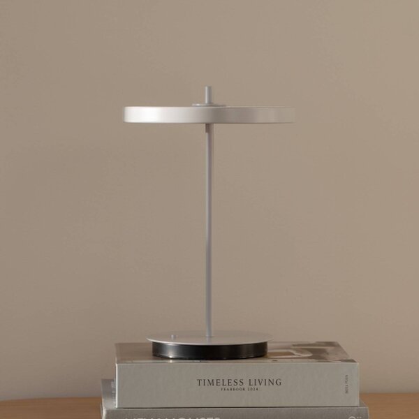 UMAGE LED dobíjecí stolní lampa Asteria Move fog grey uni, 31cm, stmívatelný, Hliník / šedá / zinek, Obývací pokoj / jídelna, kov, Design