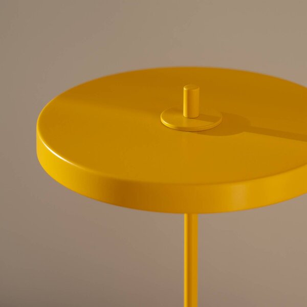UMAGE LED dobíjecí stolní lampa Asteria Move sun yellow uni, 31cm, stmívatelný, Žlutá / oranžová, Obývací pokoj / jídelna, kov, Design