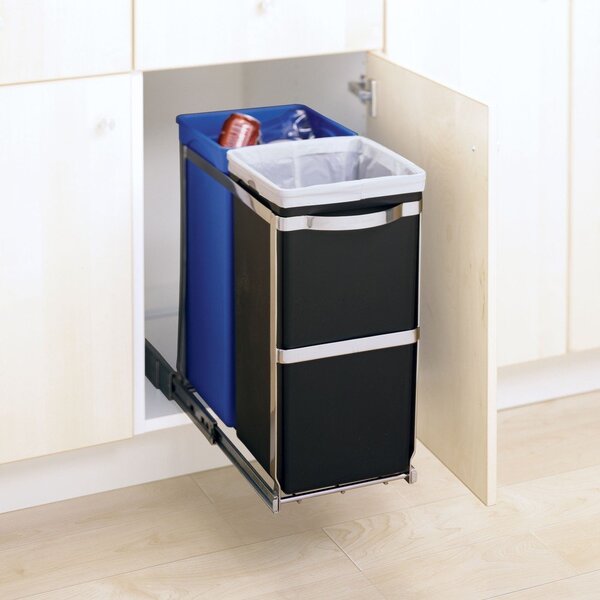 Plastový odpadkový koš 35 l Dual - simplehuman