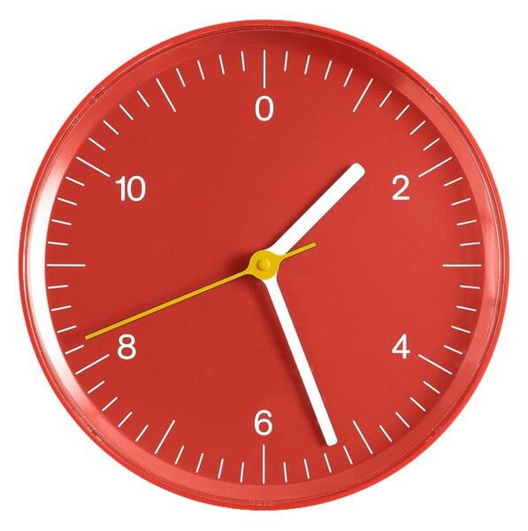 HAY Nástěnné hodiny Wall Clock, Red