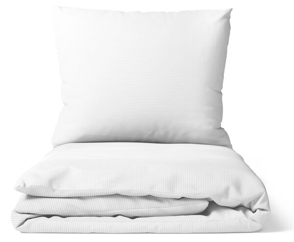 DARRÉ Saténové povlečení Pruh 2mm - bílá Velikost: 140 x 200 + 70 x 90