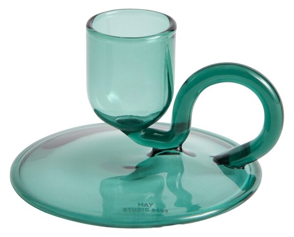 HAY Svícen Tiny, Curved, Aqua