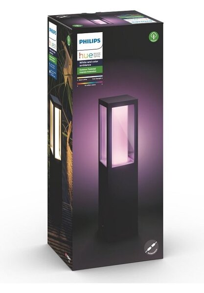 Philips HUE 17434/30 / P7 Impress exteriérový zahradní sloupek - Extension 8W = 1200lm LED IP44 2200-6500K RGB přídavný