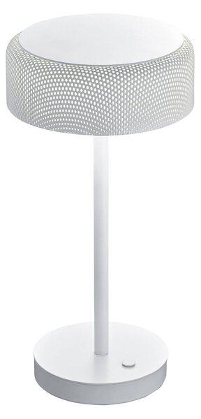 BANKAMP Mesh LED stolní lampa se stmívačem, bílá