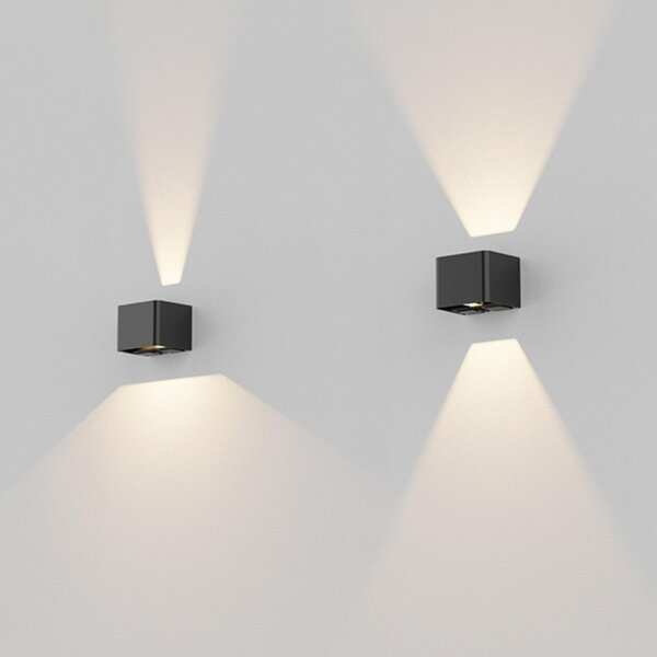 SLC venkovní nástěnné LED svítidlo Shadow 787lm 2700/3000/4000K stmívatelné černé IP65