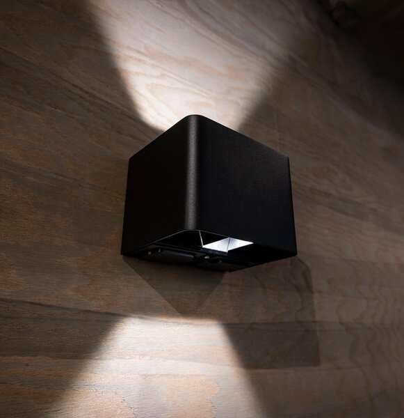 SLC venkovní nástěnné LED svítidlo Shadow 787lm 2700/3000/4000K stmívatelné černé IP65