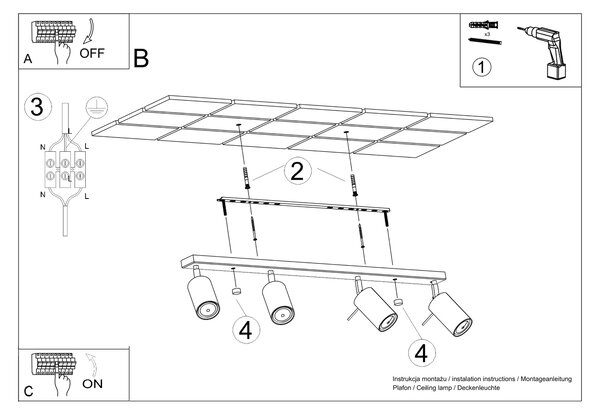 Sollux Lighting Stropní svítidlo RING 4L olivově zelené