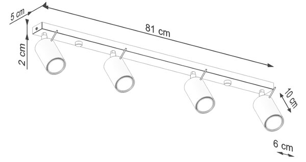 Sollux Lighting Stropní svítidlo RING 4L olivově zelené