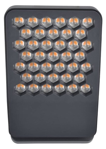 LUTEC Venkovní nástěnné svítidlo ATLANTIS, tmavě šedé, 22 cm, kov, IP54, Hliník / šedá / zinek, Hliník, Moderní