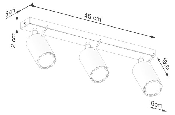 Sollux Lighting Stropní svítidlo RING 3L olivově zelené
