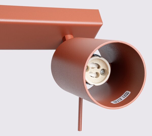 Bodové svítidlo Ring, 2x oranžové kovové stínítko, (možnost polohování)