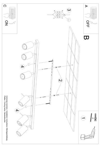 Sollux Lighting Stropní svítidlo RING 6L olivově zelené