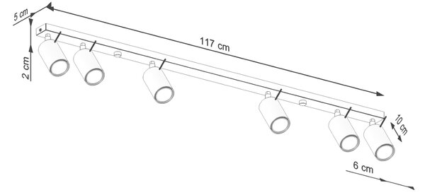 Sollux Lighting Stropní svítidlo RING 6L olivově zelené