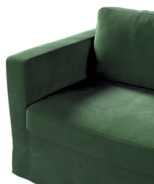 Potah na pohovku IKEA Karlstad 2-místná , nerozkládací, dlouhý barva zelená látka lesklé, sametová