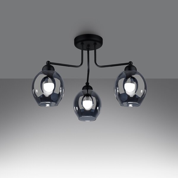 Sollux Lighting Lustr FILLAN 3 černý